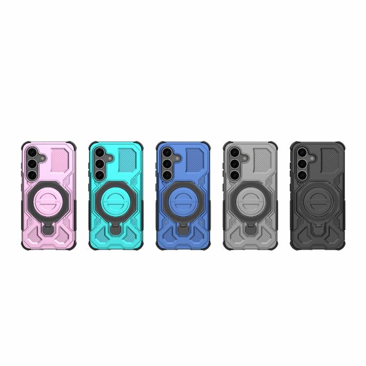 For Samsung Galaxy S25 5G J-20 Solid Color MagSafe Magnetic TPU+PC Phone Case