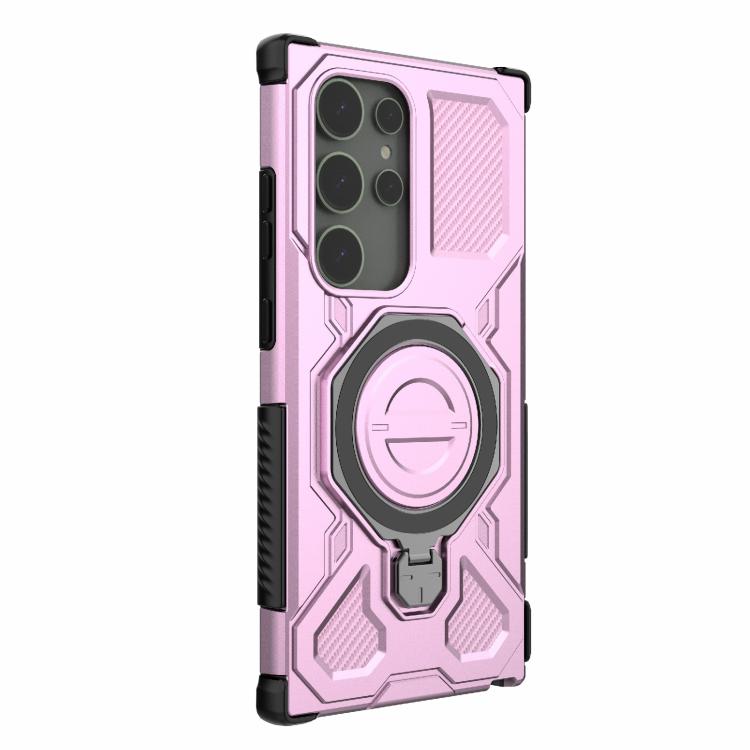 For Samsung Galaxy S24 Ultra 5G J-20 Solid Color MagSafe Magnetic TPU+PC Phone Case