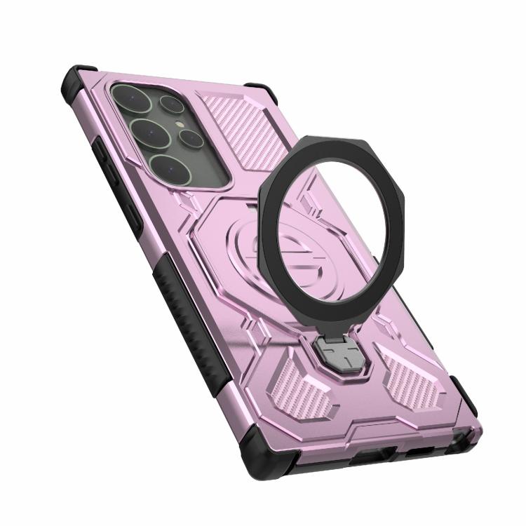 For Samsung Galaxy S24 Ultra 5G J-20 Solid Color MagSafe Magnetic TPU+PC Phone Case