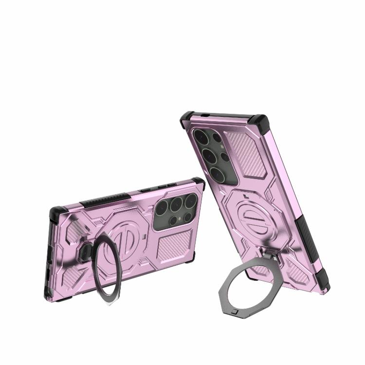 For Samsung Galaxy S24 Ultra 5G J-20 Solid Color MagSafe Magnetic TPU+PC Phone Case