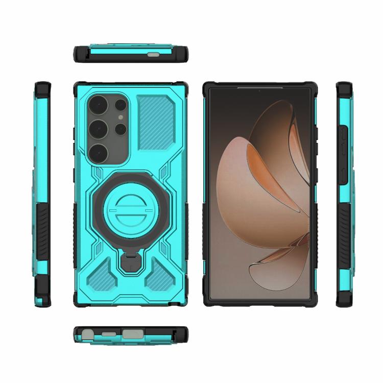 For Samsung Galaxy S24 Ultra 5G J-20 Solid Color MagSafe Magnetic TPU+PC Phone Case