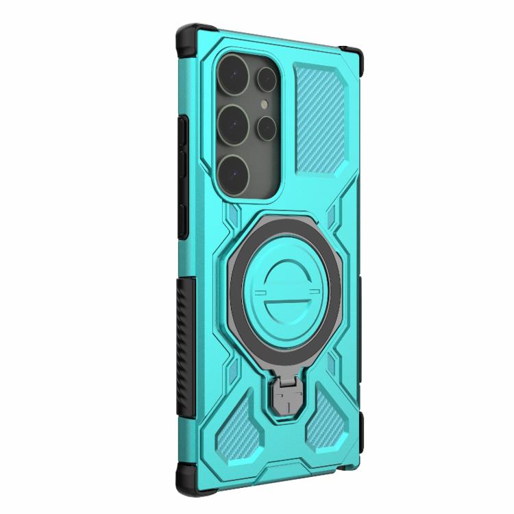 For Samsung Galaxy S24 Ultra 5G J-20 Solid Color MagSafe Magnetic TPU+PC Phone Case