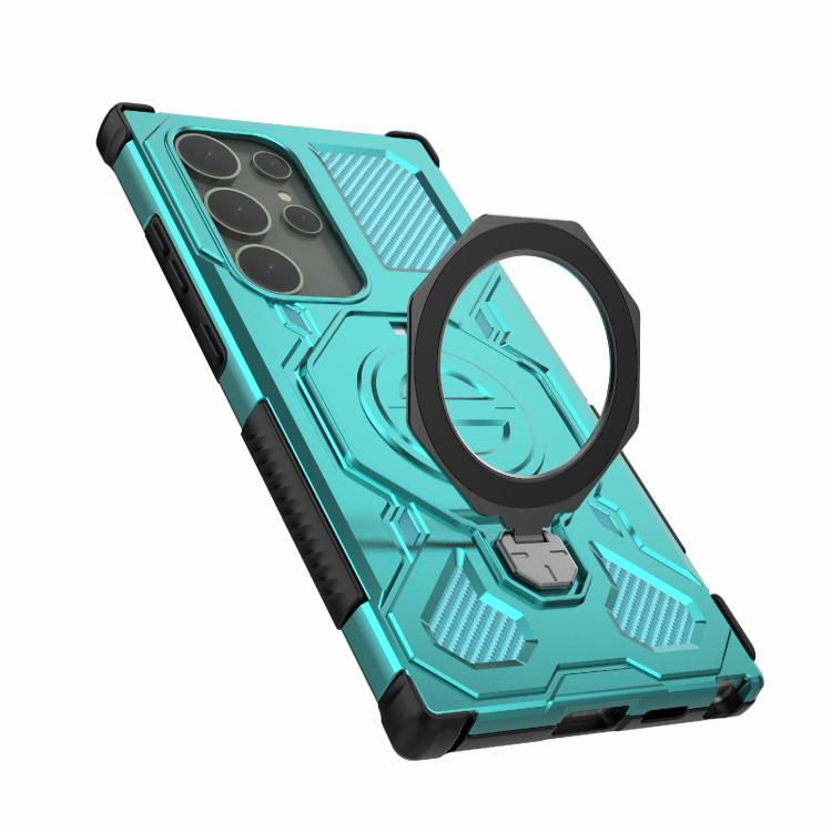 For Samsung Galaxy S24 Ultra 5G J-20 Solid Color MagSafe Magnetic TPU+PC Phone Case