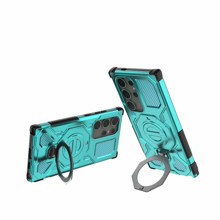 For Samsung Galaxy S24 Ultra 5G J-20 Solid Color MagSafe Magnetic TPU+PC Phone Case