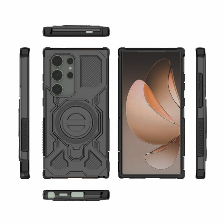 For Samsung Galaxy S24 Ultra 5G J-20 Solid Color MagSafe Magnetic TPU+PC Phone Case