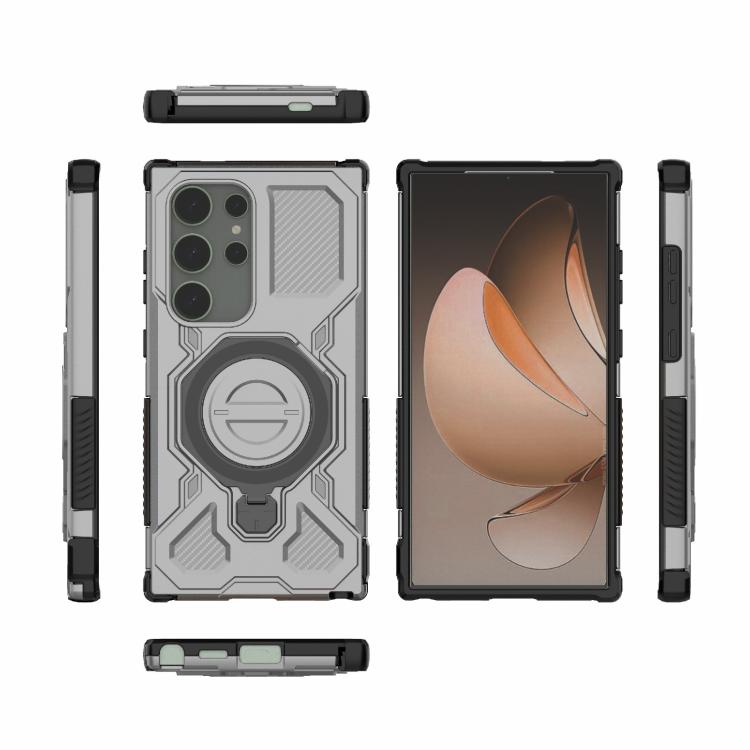 For Samsung Galaxy S24 Ultra 5G J-20 Solid Color MagSafe Magnetic TPU+PC Phone Case