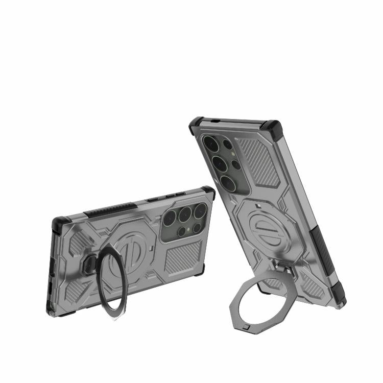 For Samsung Galaxy S24 Ultra 5G J-20 Solid Color MagSafe Magnetic TPU+PC Phone Case
