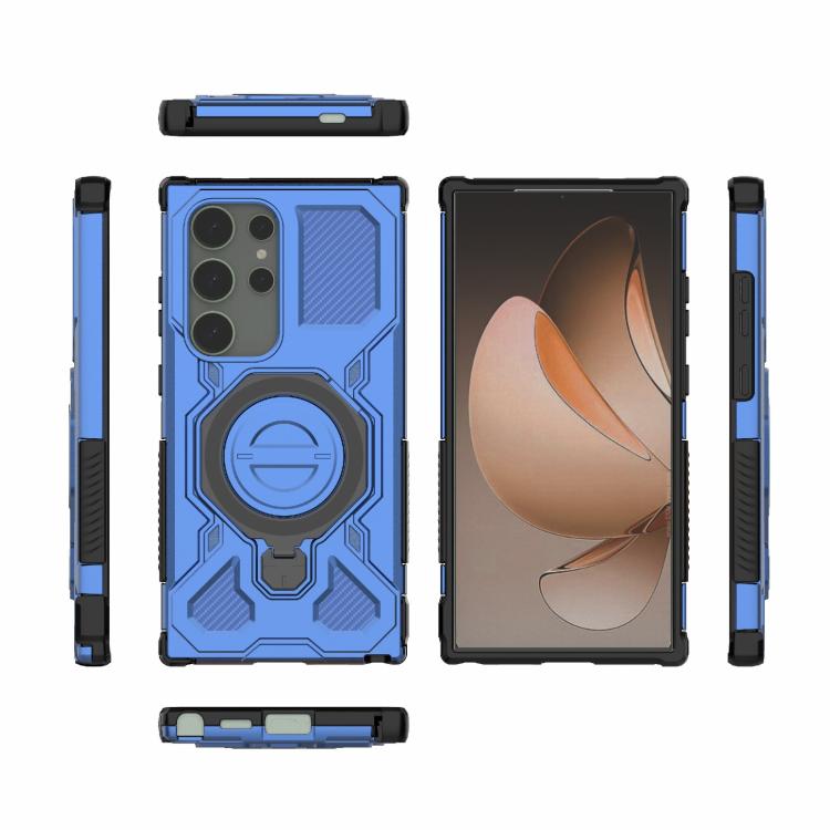 For Samsung Galaxy S24 Ultra 5G J-20 Solid Color MagSafe Magnetic TPU+PC Phone Case