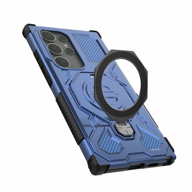 For Samsung Galaxy S24 Ultra 5G J-20 Solid Color MagSafe Magnetic TPU+PC Phone Case