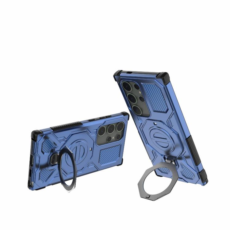 For Samsung Galaxy S24 Ultra 5G J-20 Solid Color MagSafe Magnetic TPU+PC Phone Case