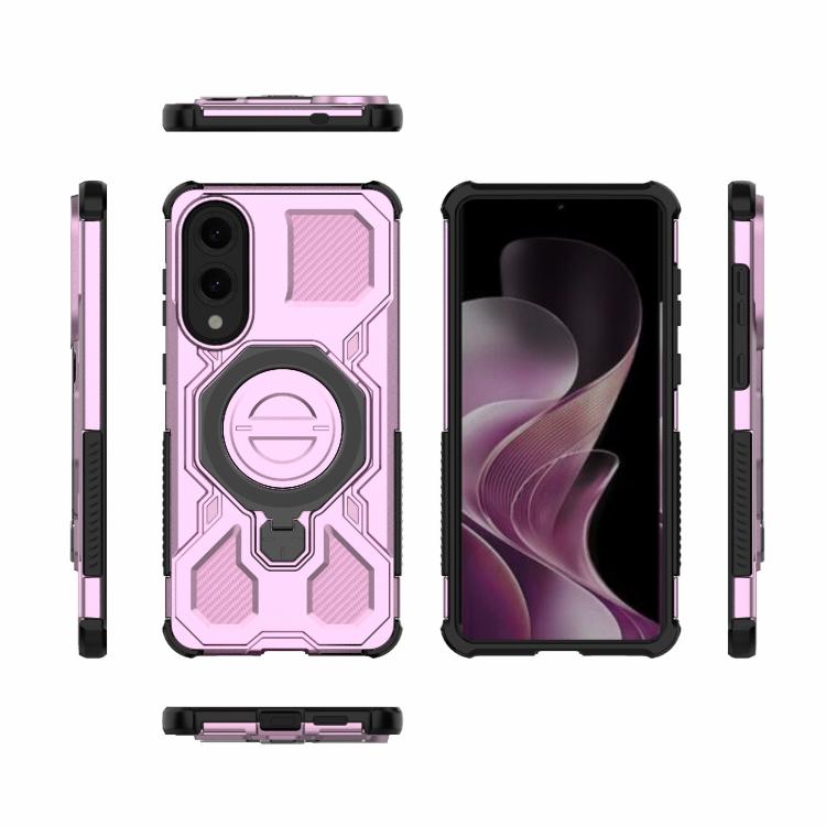 For Samsung Galaxy S25 Edge 5G J-20 Solid Color MagSafe Magnetic TPU+PC Phone Case