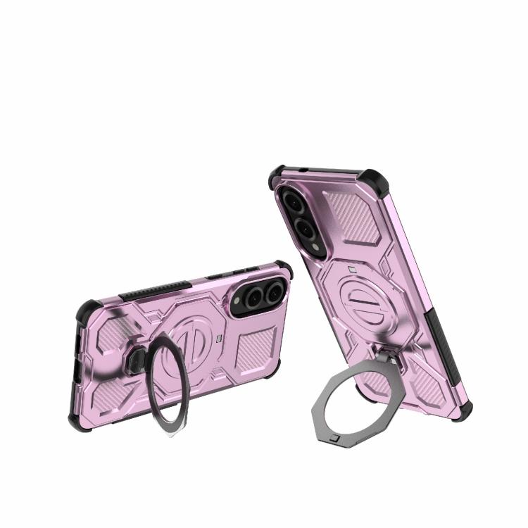For Samsung Galaxy S25 Edge 5G J-20 Solid Color MagSafe Magnetic TPU+PC Phone Case