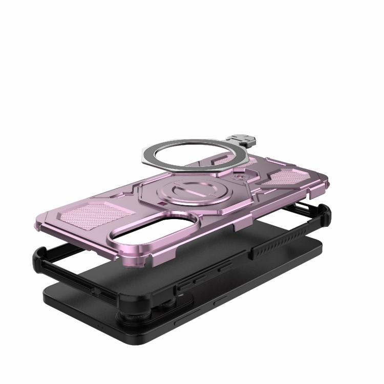 For Samsung Galaxy S25 Edge 5G J-20 Solid Color MagSafe Magnetic TPU+PC Phone Case