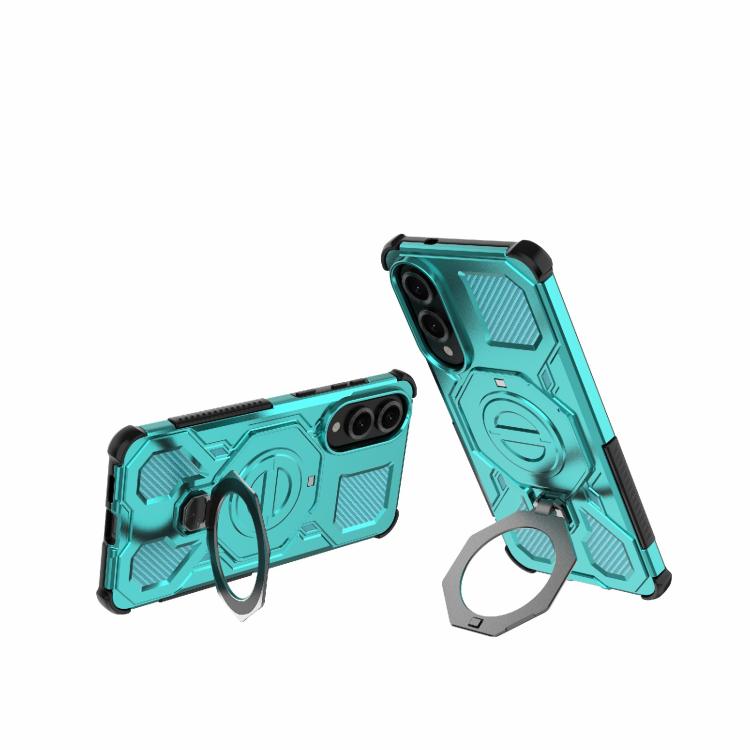 For Samsung Galaxy S25 Edge 5G J-20 Solid Color MagSafe Magnetic TPU+PC Phone Case