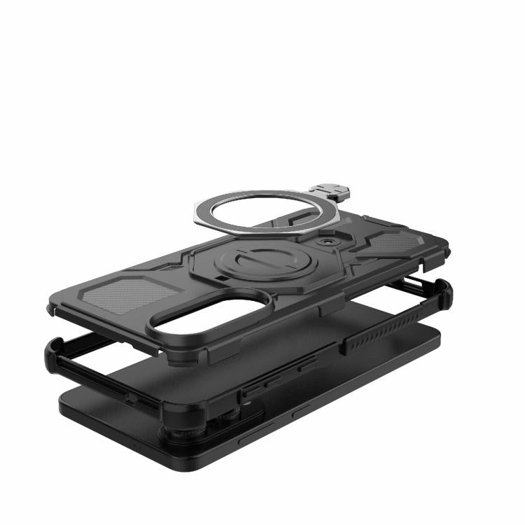 For Samsung Galaxy S25 Edge 5G J-20 Solid Color MagSafe Magnetic TPU+PC Phone Case