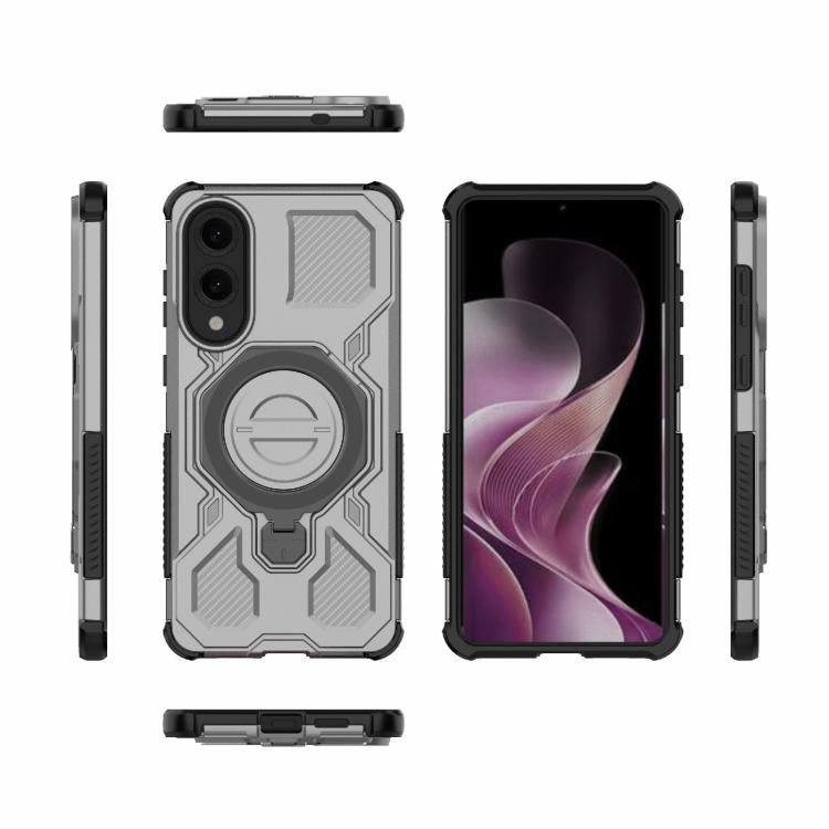 For Samsung Galaxy S25 Edge 5G J-20 Solid Color MagSafe Magnetic TPU+PC Phone Case
