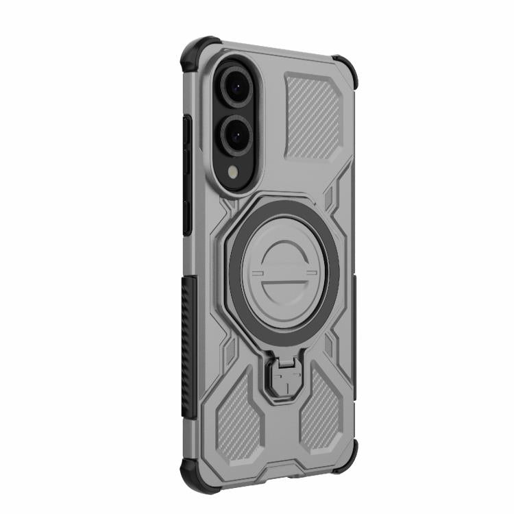 For Samsung Galaxy S25 Edge 5G J-20 Solid Color MagSafe Magnetic TPU+PC Phone Case