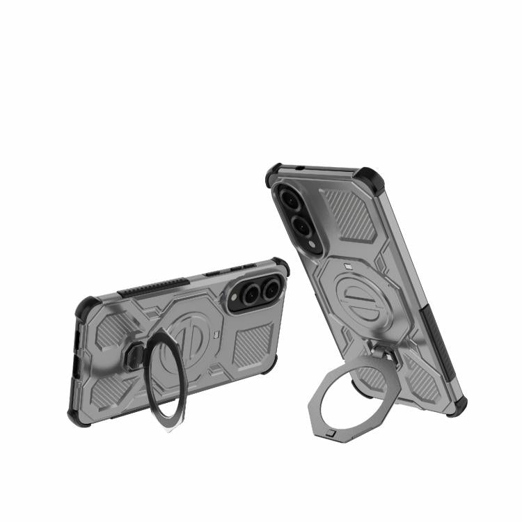 For Samsung Galaxy S25 Edge 5G J-20 Solid Color MagSafe Magnetic TPU+PC Phone Case