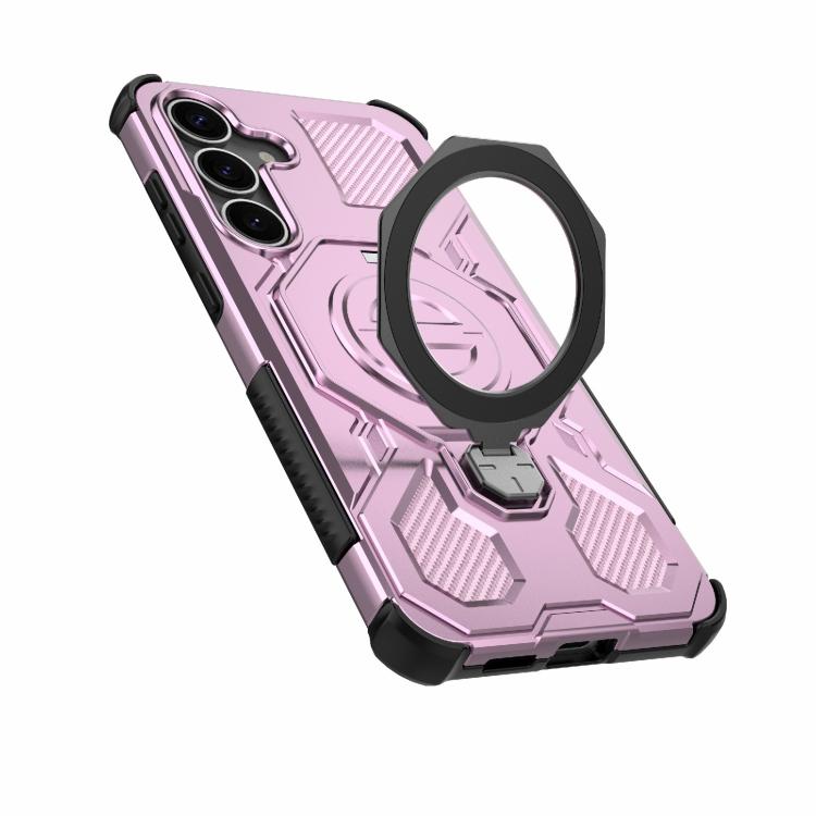 For Samsung Galaxy S25+ 5G J-20 Solid Color MagSafe Magnetic TPU+PC Phone Case