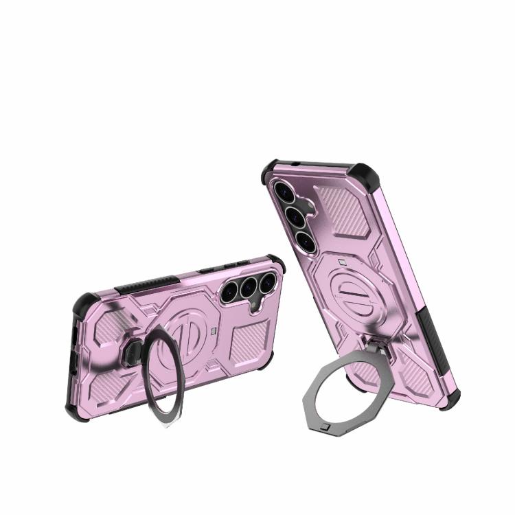 For Samsung Galaxy S25+ 5G J-20 Solid Color MagSafe Magnetic TPU+PC Phone Case