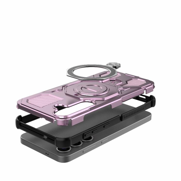 For Samsung Galaxy S25+ 5G J-20 Solid Color MagSafe Magnetic TPU+PC Phone Case