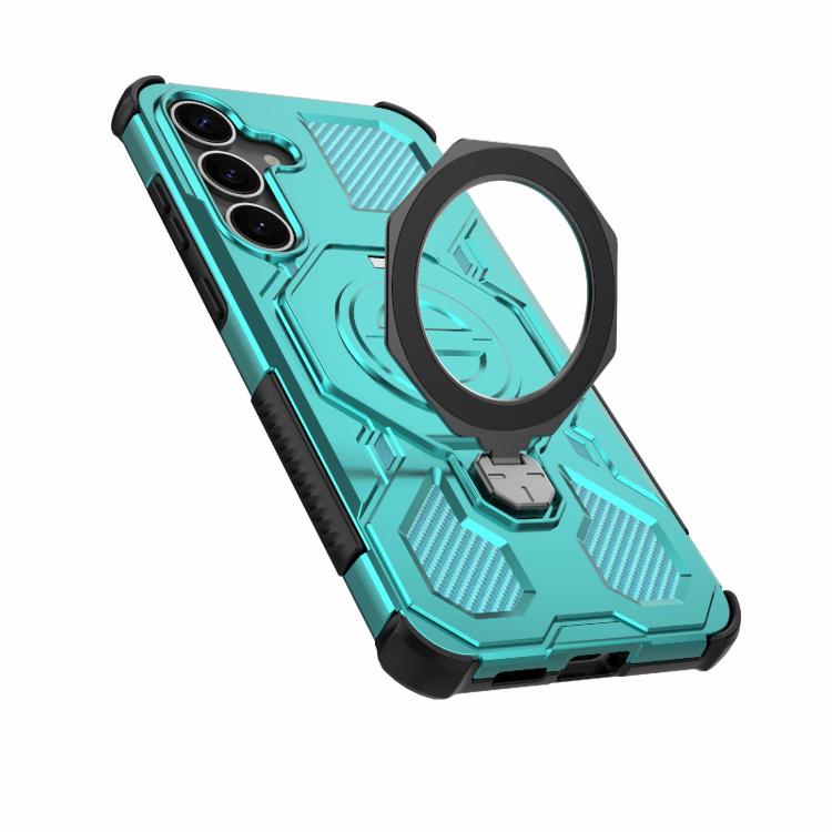 For Samsung Galaxy S25+ 5G J-20 Solid Color MagSafe Magnetic TPU+PC Phone Case