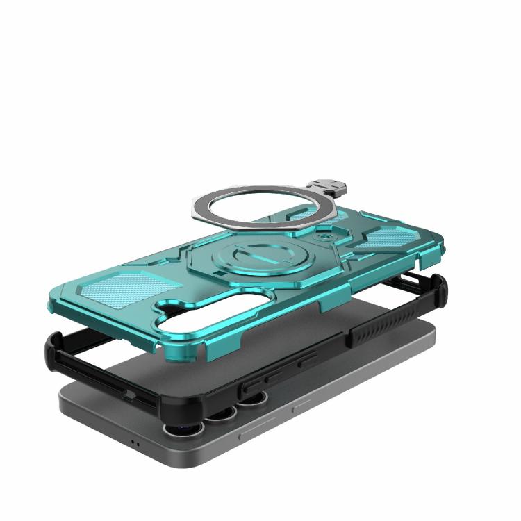 For Samsung Galaxy S25+ 5G J-20 Solid Color MagSafe Magnetic TPU+PC Phone Case