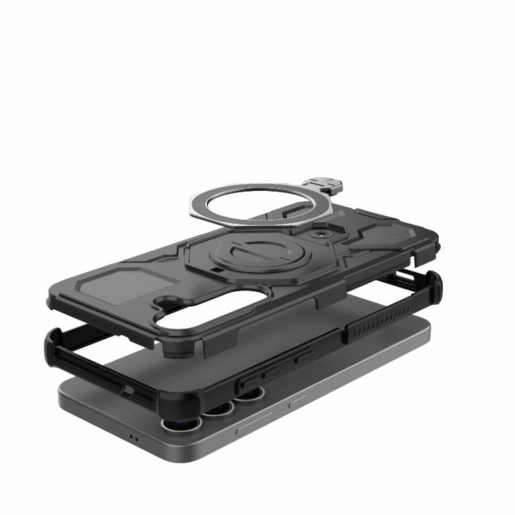 For Samsung Galaxy S25+ 5G J-20 Solid Color MagSafe Magnetic TPU+PC Phone Case