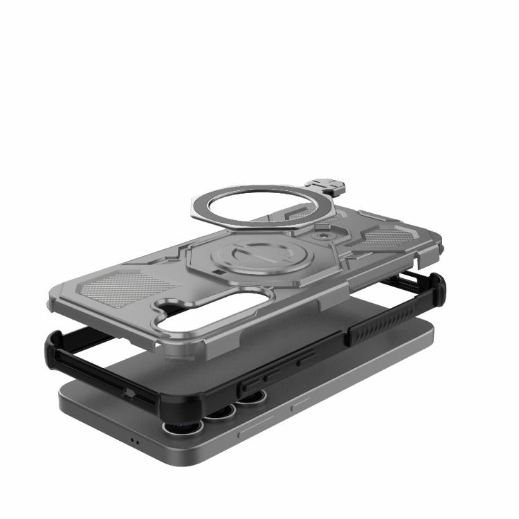 For Samsung Galaxy S25+ 5G J-20 Solid Color MagSafe Magnetic TPU+PC Phone Case