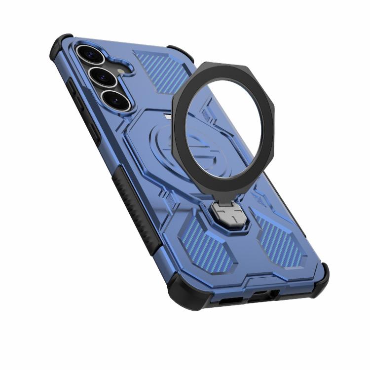 For Samsung Galaxy S25+ 5G J-20 Solid Color MagSafe Magnetic TPU+PC Phone Case