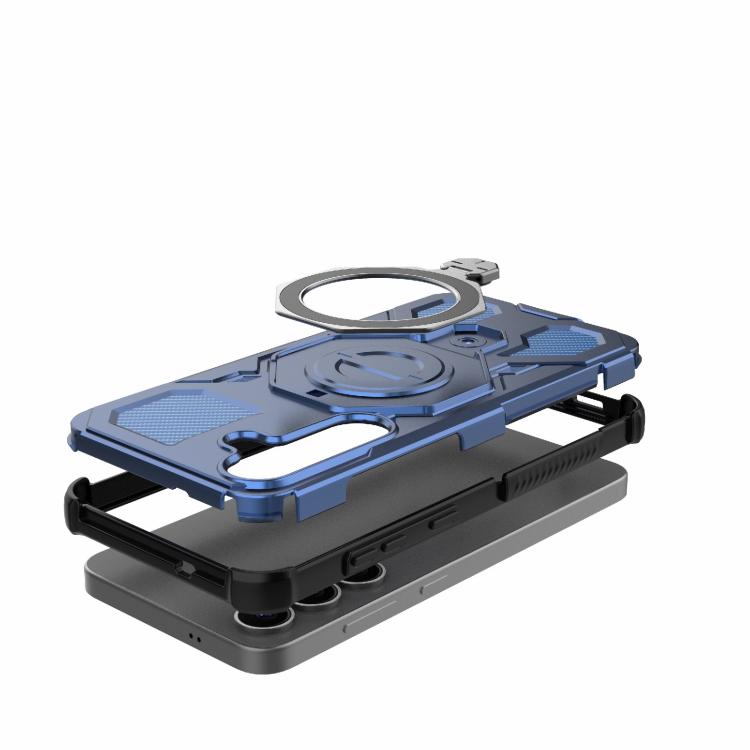 For Samsung Galaxy S25+ 5G J-20 Solid Color MagSafe Magnetic TPU+PC Phone Case