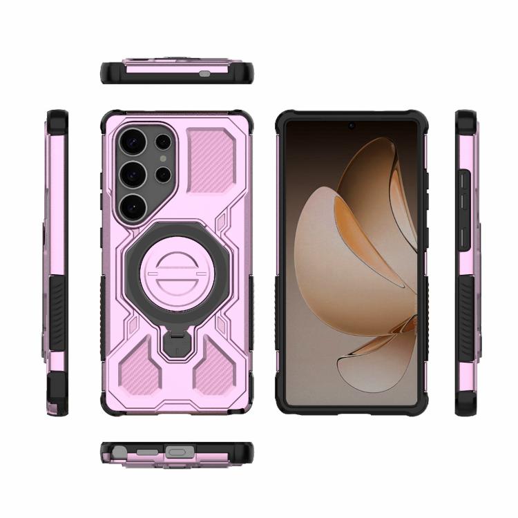 For Samsung Galaxy S25 Ultra 5G J-20 Solid Color MagSafe Magnetic TPU+PC Phone Case