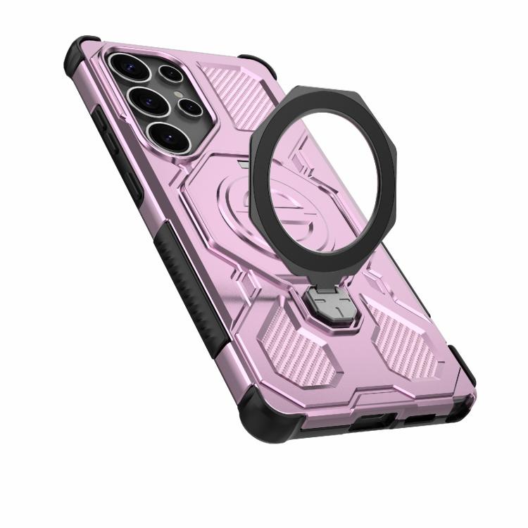 For Samsung Galaxy S25 Ultra 5G J-20 Solid Color MagSafe Magnetic TPU+PC Phone Case