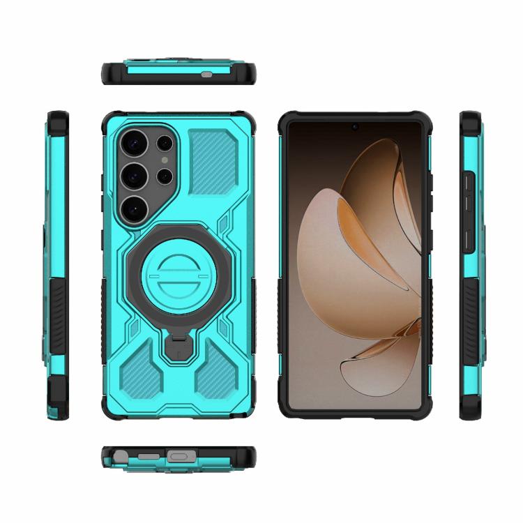 For Samsung Galaxy S25 Ultra 5G J-20 Solid Color MagSafe Magnetic TPU+PC Phone Case