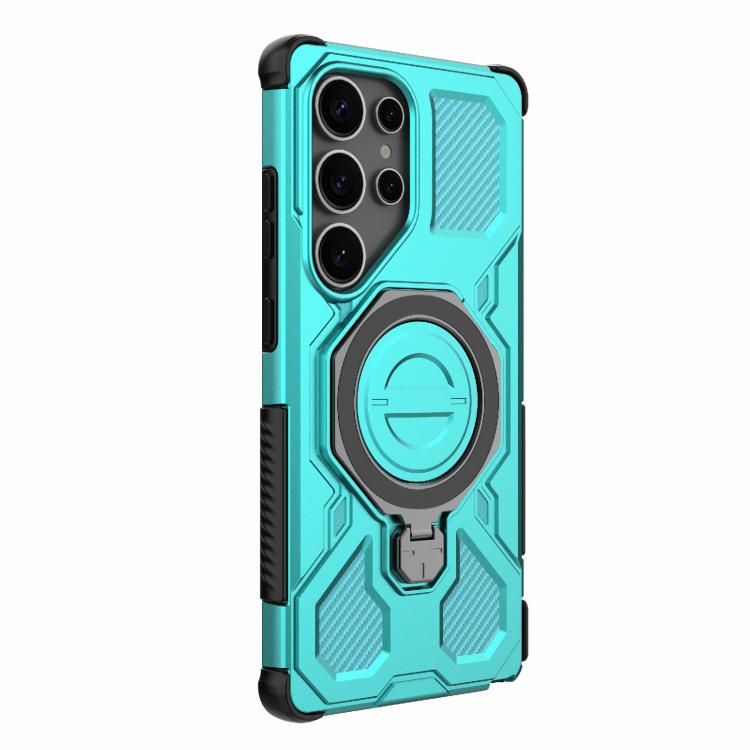 For Samsung Galaxy S25 Ultra 5G J-20 Solid Color MagSafe Magnetic TPU+PC Phone Case