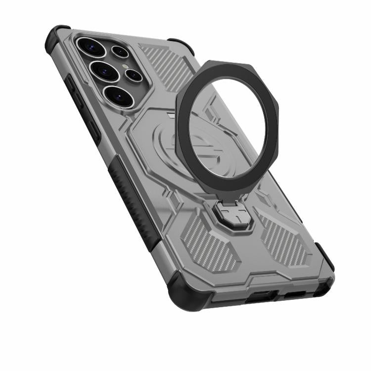 For Samsung Galaxy S25 Ultra 5G J-20 Solid Color MagSafe Magnetic TPU+PC Phone Case