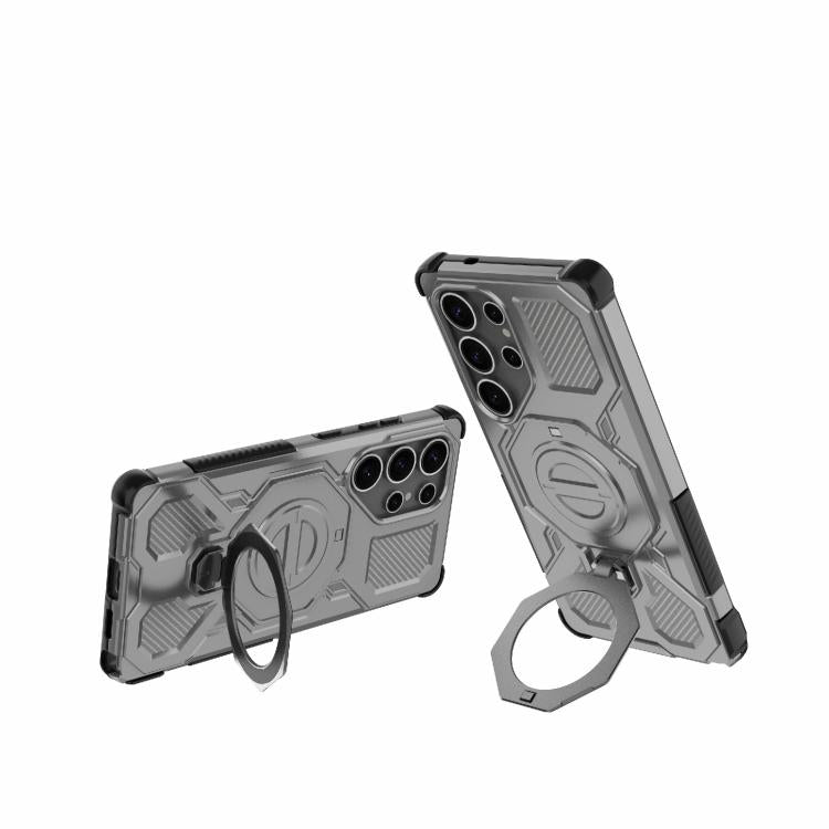 For Samsung Galaxy S25 Ultra 5G J-20 Solid Color MagSafe Magnetic TPU+PC Phone Case