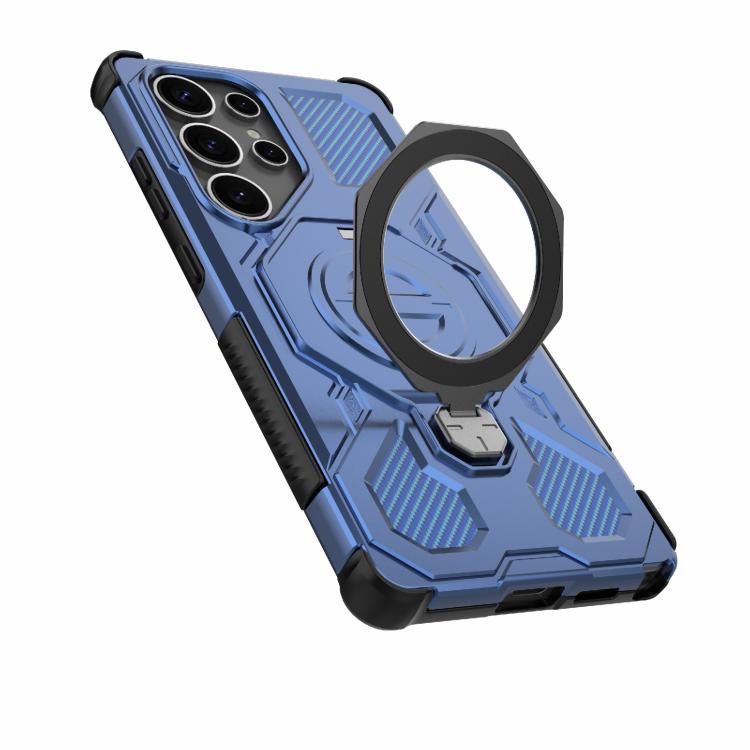 For Samsung Galaxy S25 Ultra 5G J-20 Solid Color MagSafe Magnetic TPU+PC Phone Case