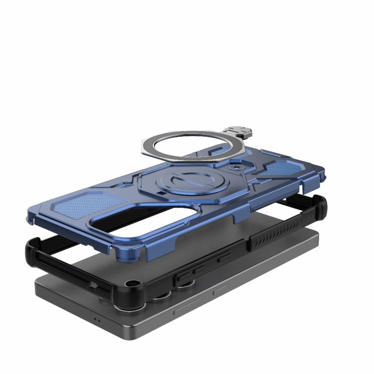 For Samsung Galaxy S25 Ultra 5G J-20 Solid Color MagSafe Magnetic TPU+PC Phone Case