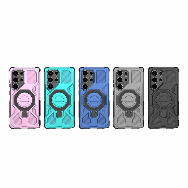 For Samsung Galaxy S25 Ultra 5G J-20 Solid Color MagSafe Magnetic TPU+PC Phone Case