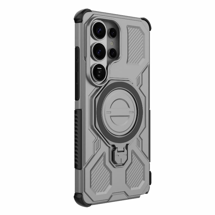 For Samsung Galaxy S26 Ultra 5G J-20 Solid Color MagSafe Magnetic TPU+PC Phone Case