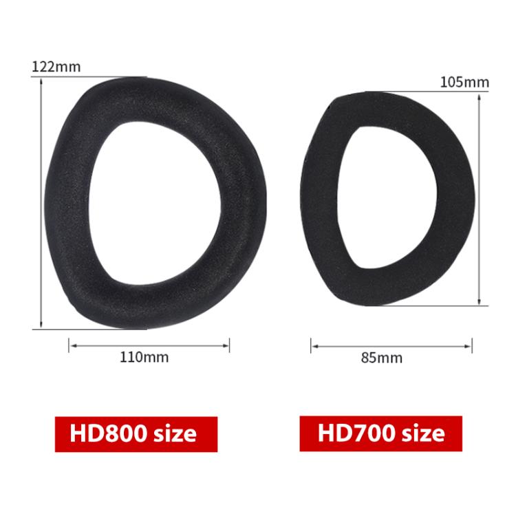 1 Pair Snap-on Replacement Earpads For Sennheiser HD800 / HD800S, Material:Flannel Stitching - Black