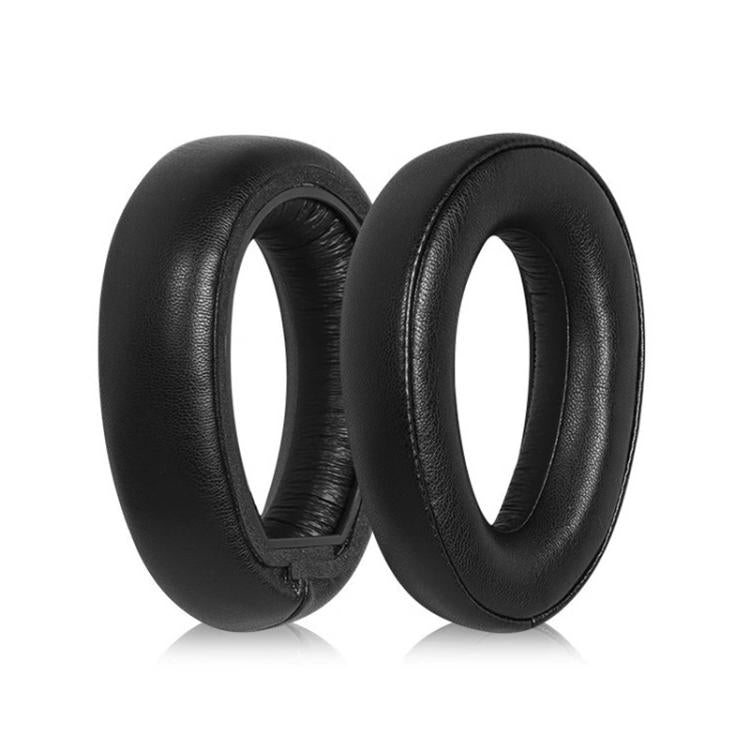 2pcs Snap-on Replacement Earpads For Sennheiser PXC550 / PXC480 / MB660, Material:Thickened Protein Leather - Black