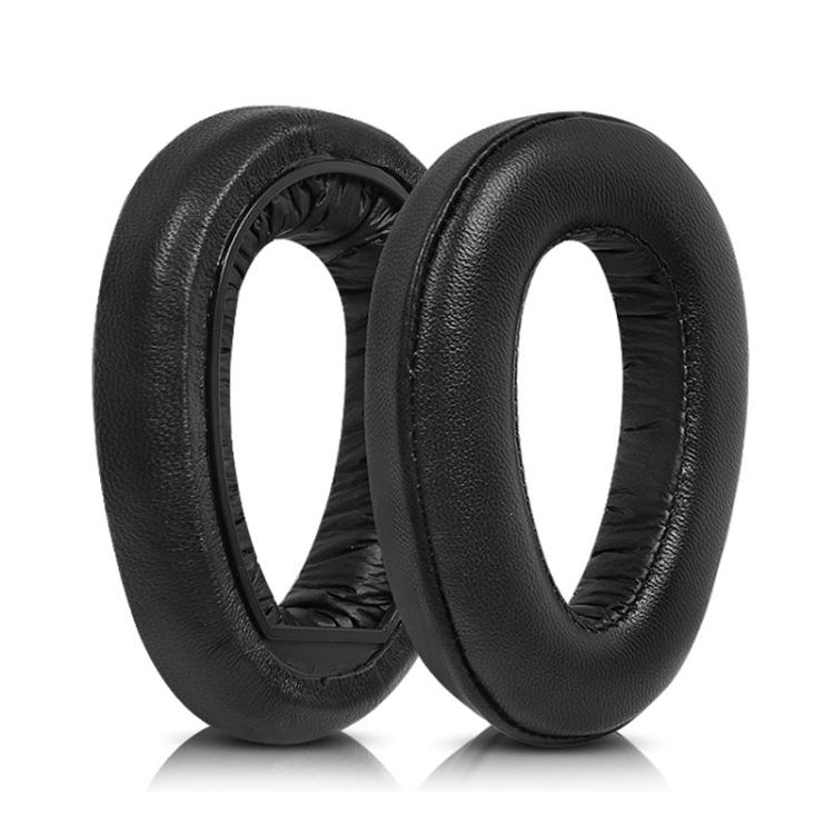 2pcs Snap-on Replacement Earpads For Sennheiser PXC550 / PXC480 / MB660, Material:Lambskin - Black