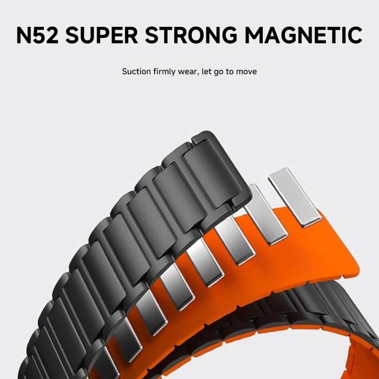 20mm Tri-beads Magnetic Silicone Watch Band