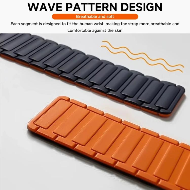 20mm Tri-beads Magnetic Silicone Watch Band