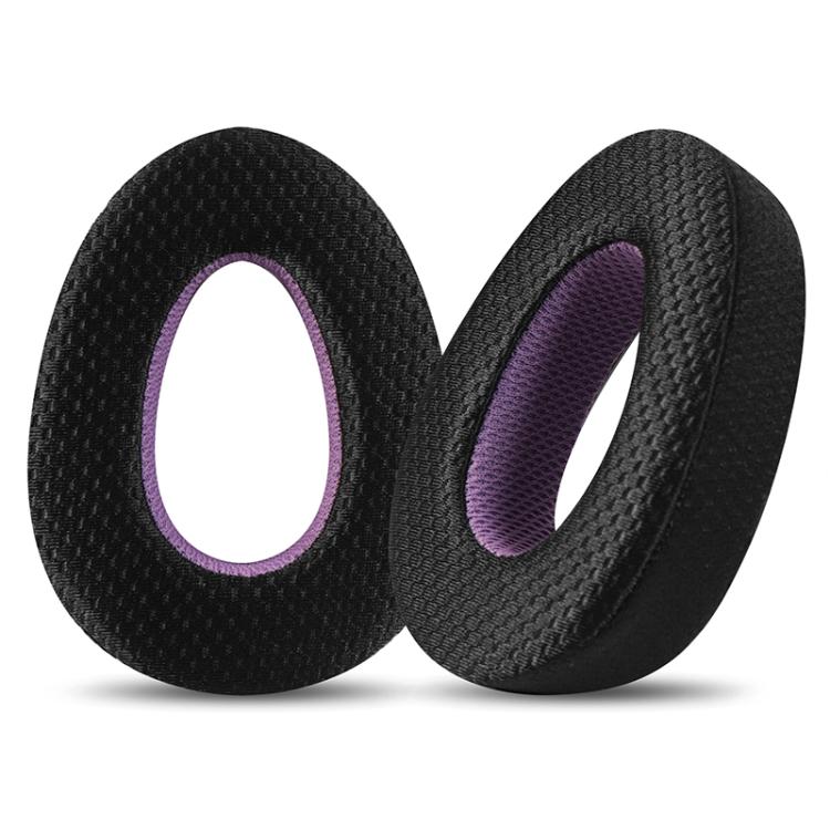 2pcs Snap-on Replacement Earpads For Sennheiser PXC550 / PXC480 / MB660, Material:Weaving Mesh - Black Purple
