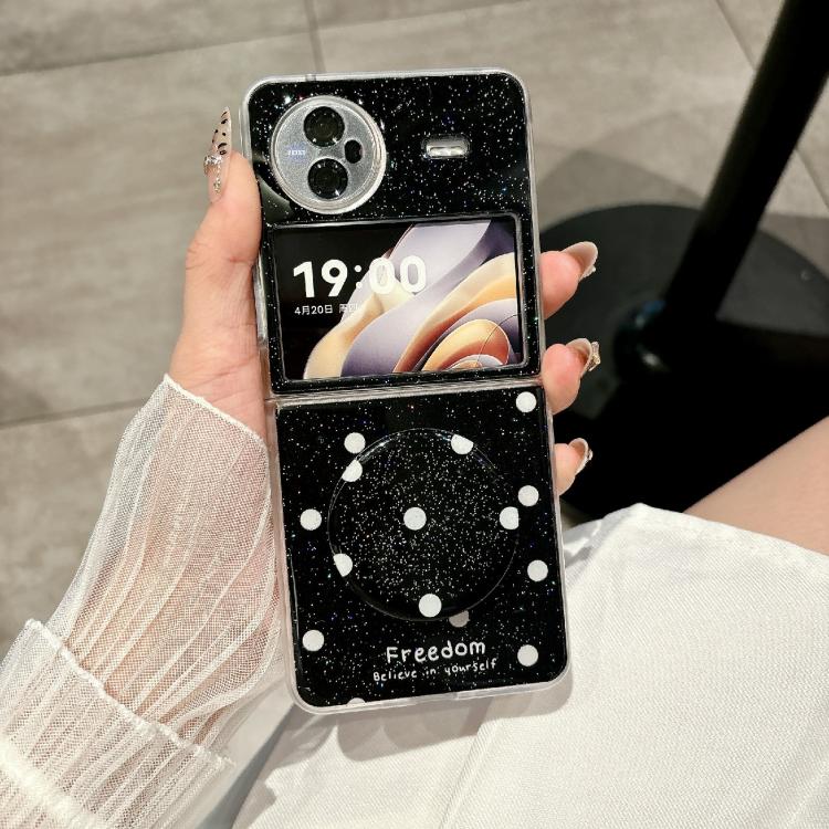 For vivo X Flip Glitter Powder Dots Pattern Phone Case with Holder