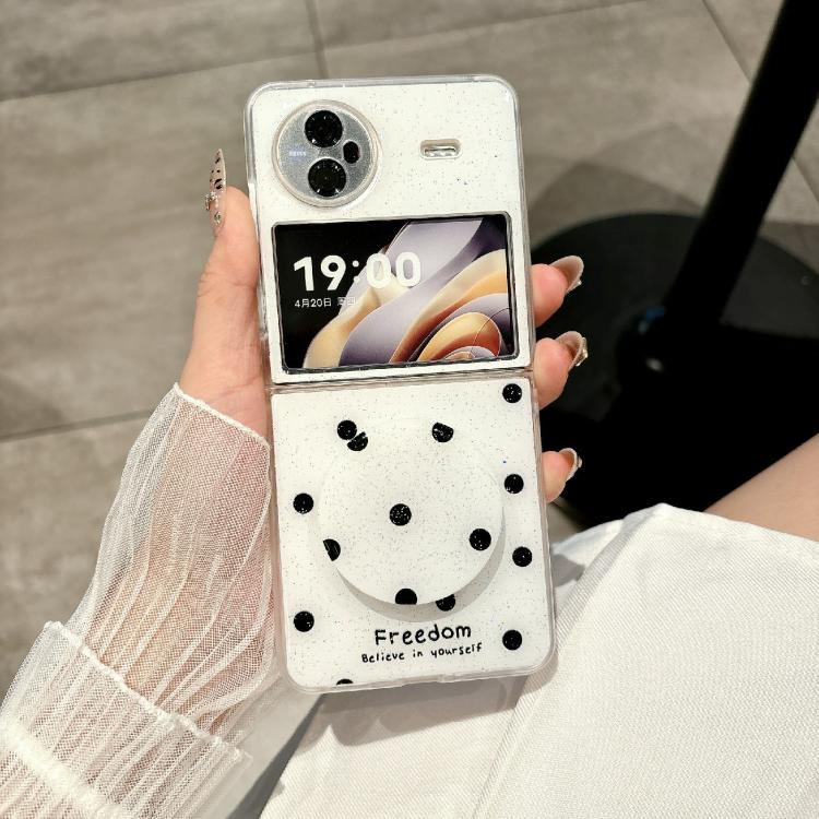 For vivo X Flip Glitter Powder Dots Pattern Phone Case with Holder