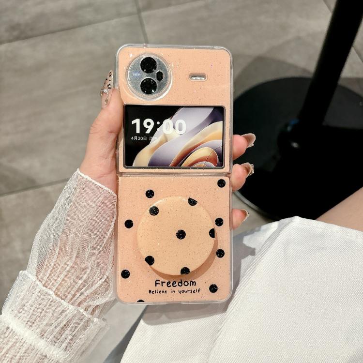 For vivo X Flip Glitter Powder Dots Pattern Phone Case with Holder